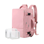 Extra Large Travel Backpack for Women as Person Item Flight Approved, 40L Carry on Backpack, 17 Inch Laptop Backpack, Waterproof Backpack, Hiking Backpack, Casual Bag Backpack(Pink)