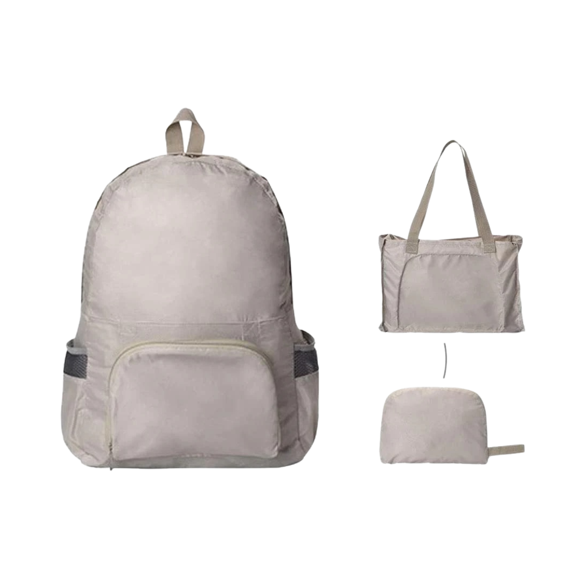 FOLDABLE LIGHTWEIGHT DURABLE TRAVEL BACKPACK | PACKABLE BACKPACK | DAYPACK (Beige)