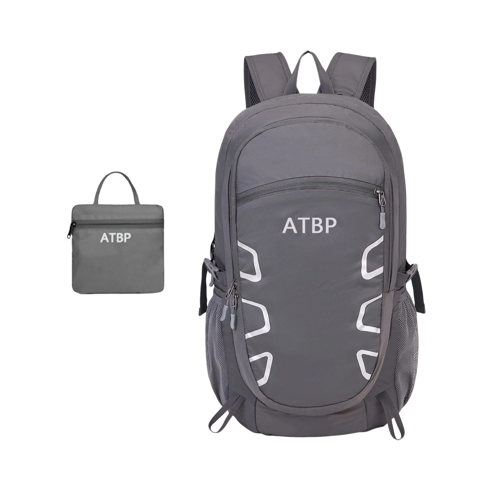 Foldable Backpack 35L Lightweight Backpack Waterproof Backpack Hiking Travel Camping Backpack Slim Adult Backpack Packable Backpack Casual Backpack (Grey)