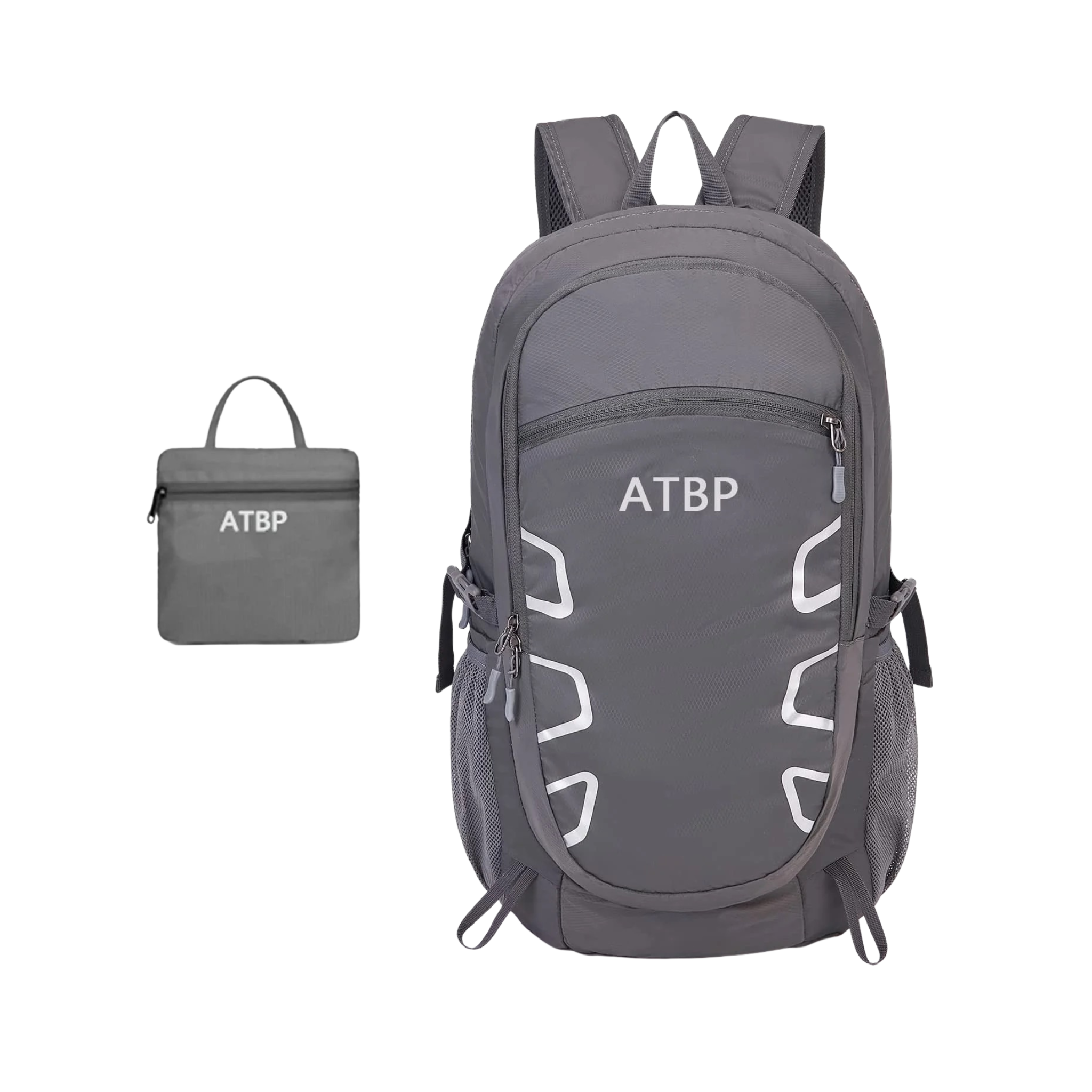 Foldable Backpack 35L Lightweight Backpack Waterproof Backpack Hiking Travel Camping Backpack Slim Adult Backpack Packable Backpack Casual Backpack (Grey)