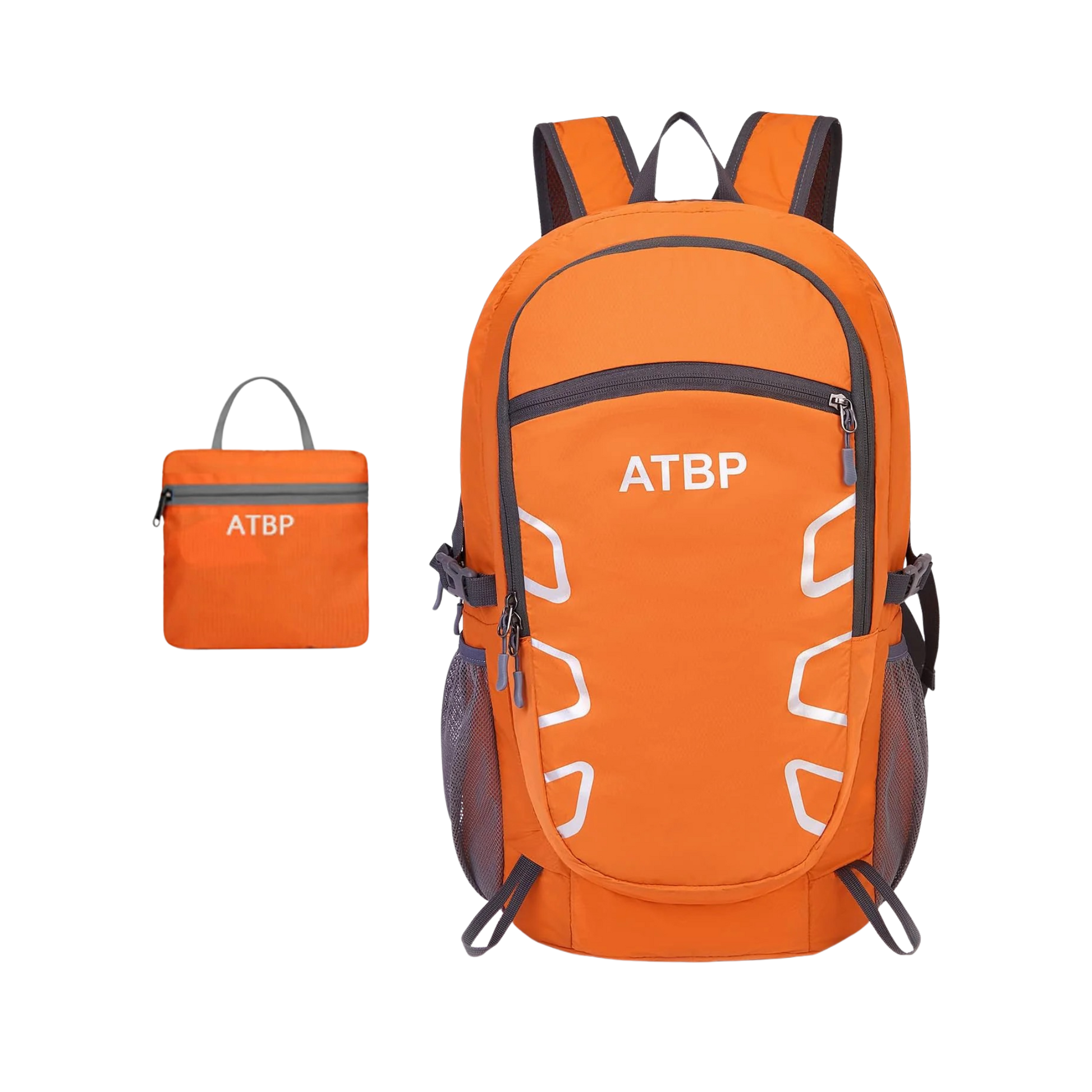 Foldable Backpack 35L Lightweight Backpack Waterproof Backpack Hiking Travel Camping Backpack Slim Adult Backpack Packable Backpack Casual Backpack (Orange)
