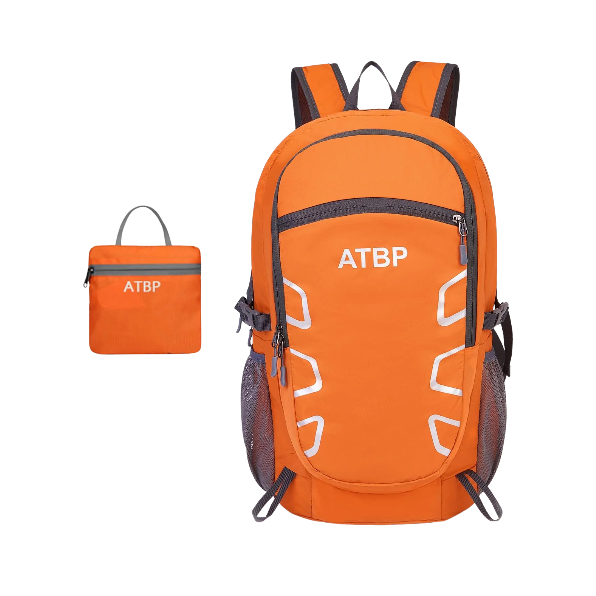 Foldable Backpack 35L Lightweight Backpack Waterproof Backpack Hiking Travel Camping Backpack Slim Adult Backpack Packable Backpack Casual Backpack (Orange)