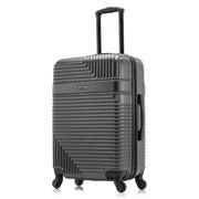 Resilience 24" Hardside Lightweight Luggage with Spinner Wheels, Handle, and Trolley, Charcoal