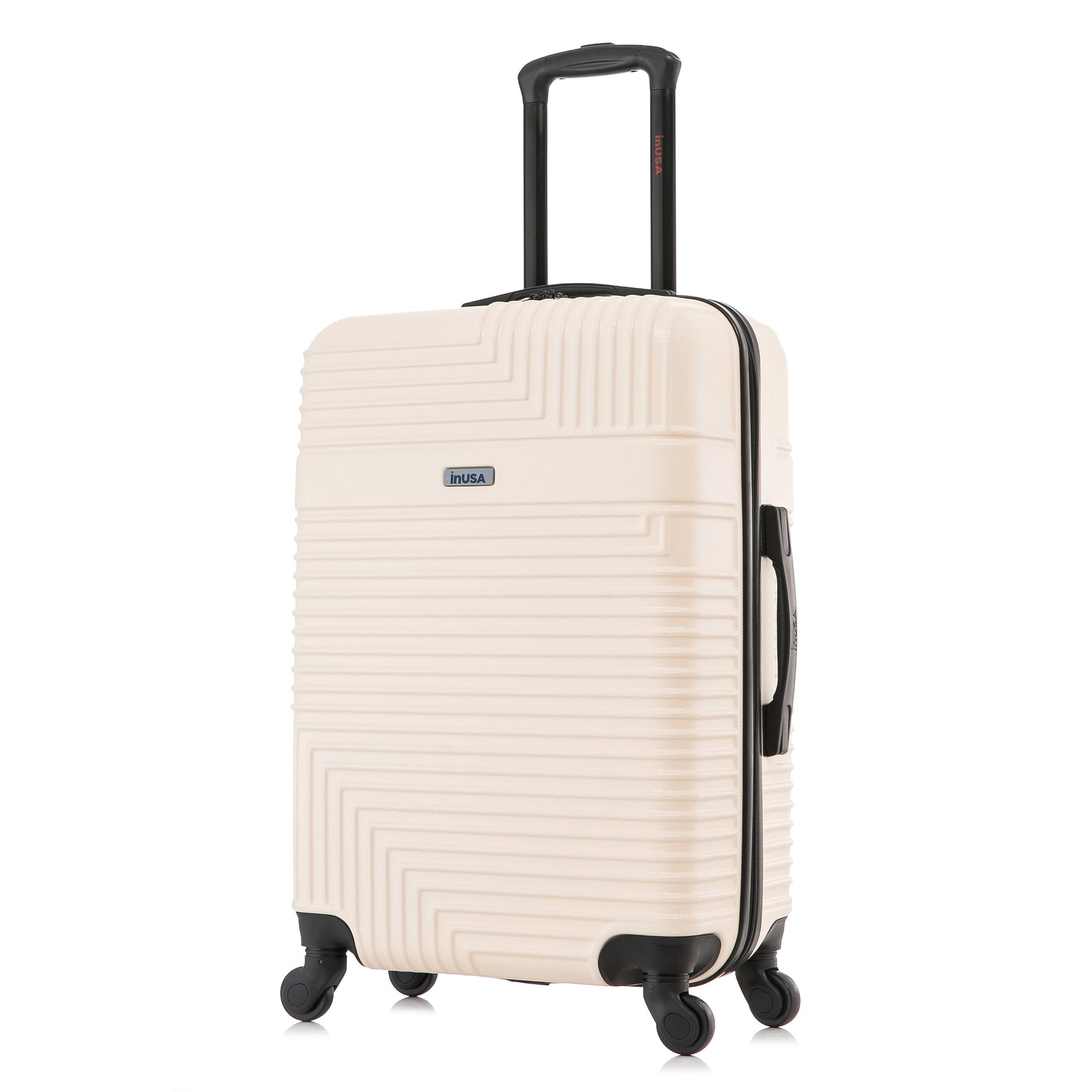 Resilience 24" Hardside Lightweight Luggage with Spinner Wheels, Handle, and Trolley, Sand