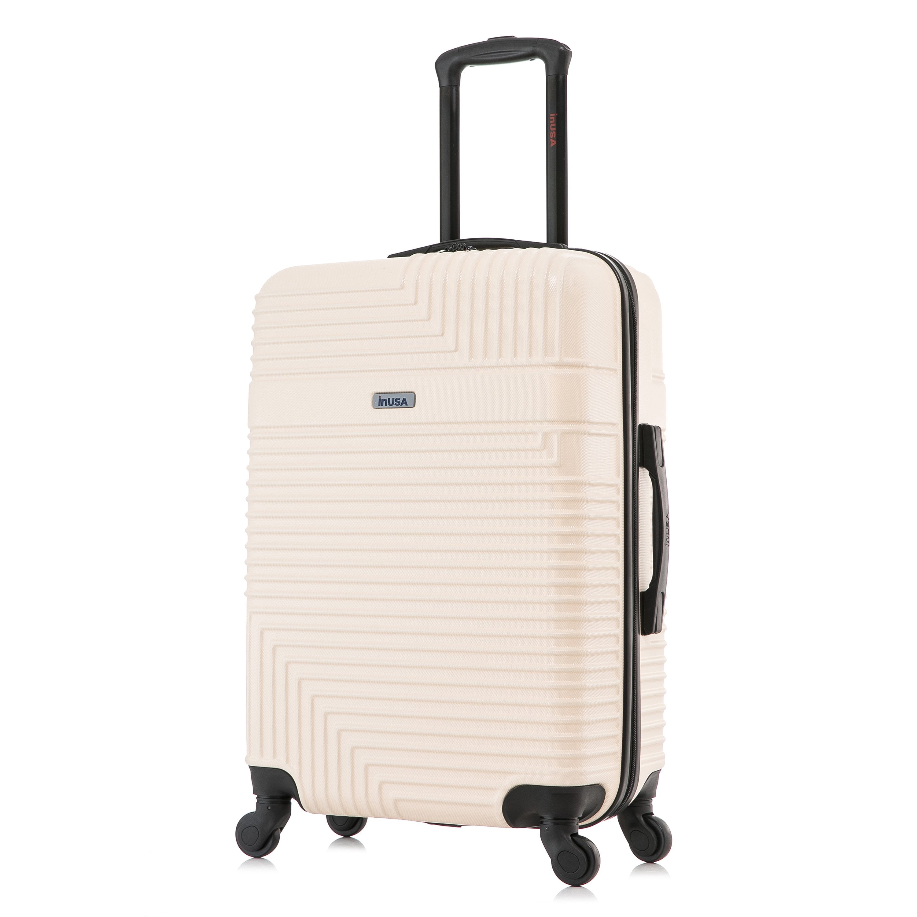 Resilience 24" Hardside Lightweight Luggage with Spinner Wheels, Handle, and Trolley, Sand