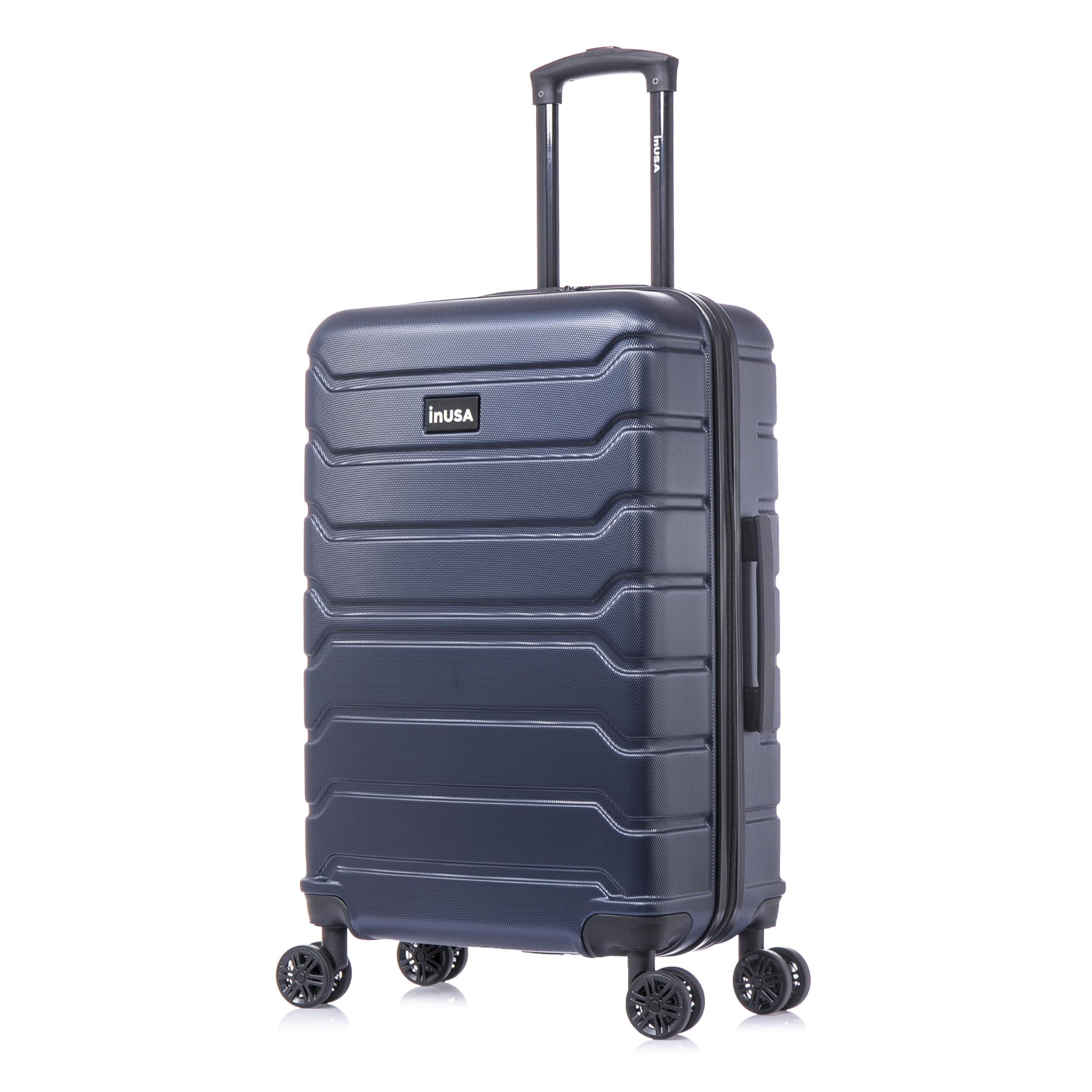 Trend 24" Hardside Lightweight Luggage with Spinner Wheels, Handle, and Trolley, Blue