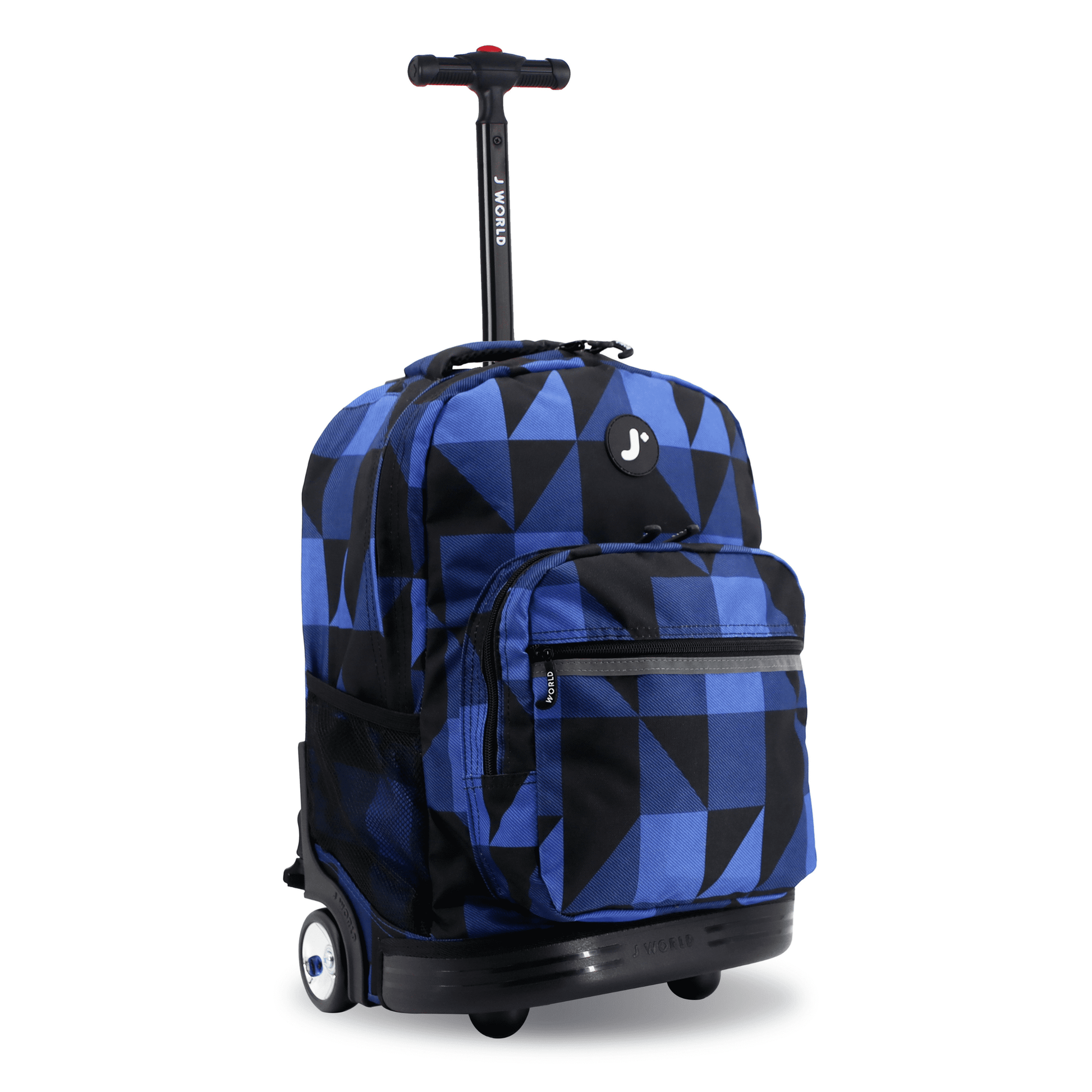 Boys and Girls Sunrise 18" Rolling Backpack for School and Travel, Block Navy