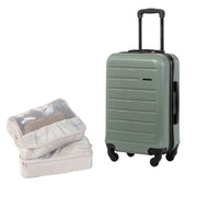 3-Piece Carry-On Luggage + 2 Packing Cubes Set