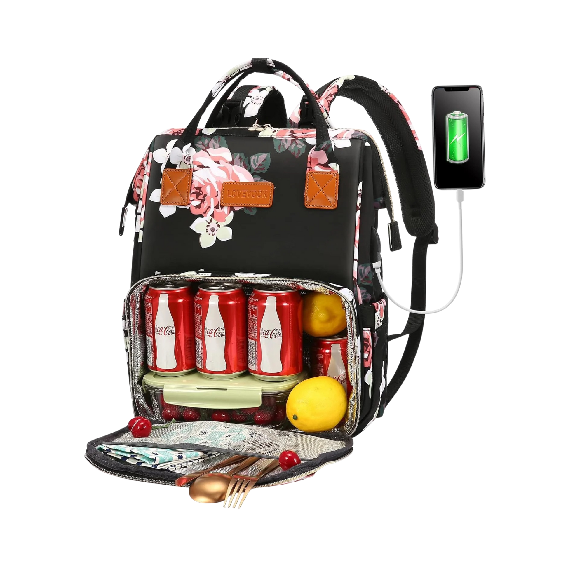 Lunch Backpack, Insulated Cooler Backpack Laptop Backpack Lunch Box Bag Backpack Travel Backpack for Women