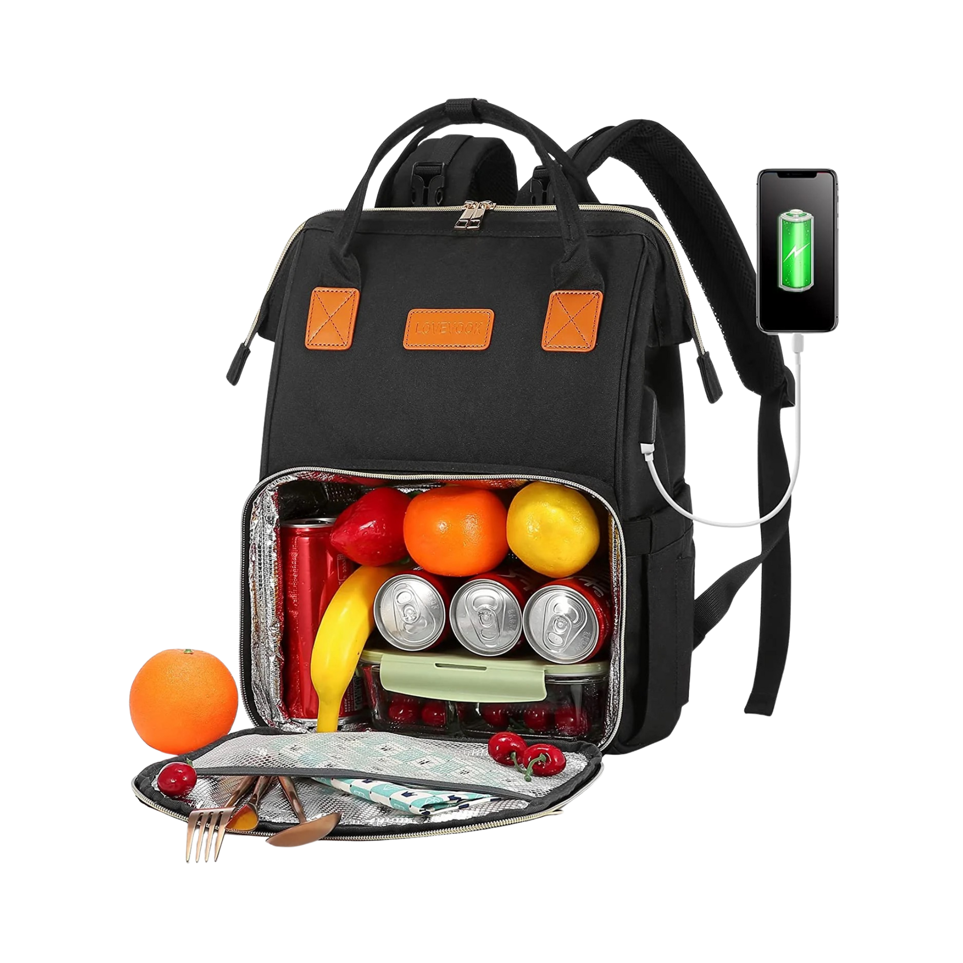 Lunch Backpack, Insulated Cooler Backpack Laptop Backpack Lunch Box Bag Travel Backpack for Women