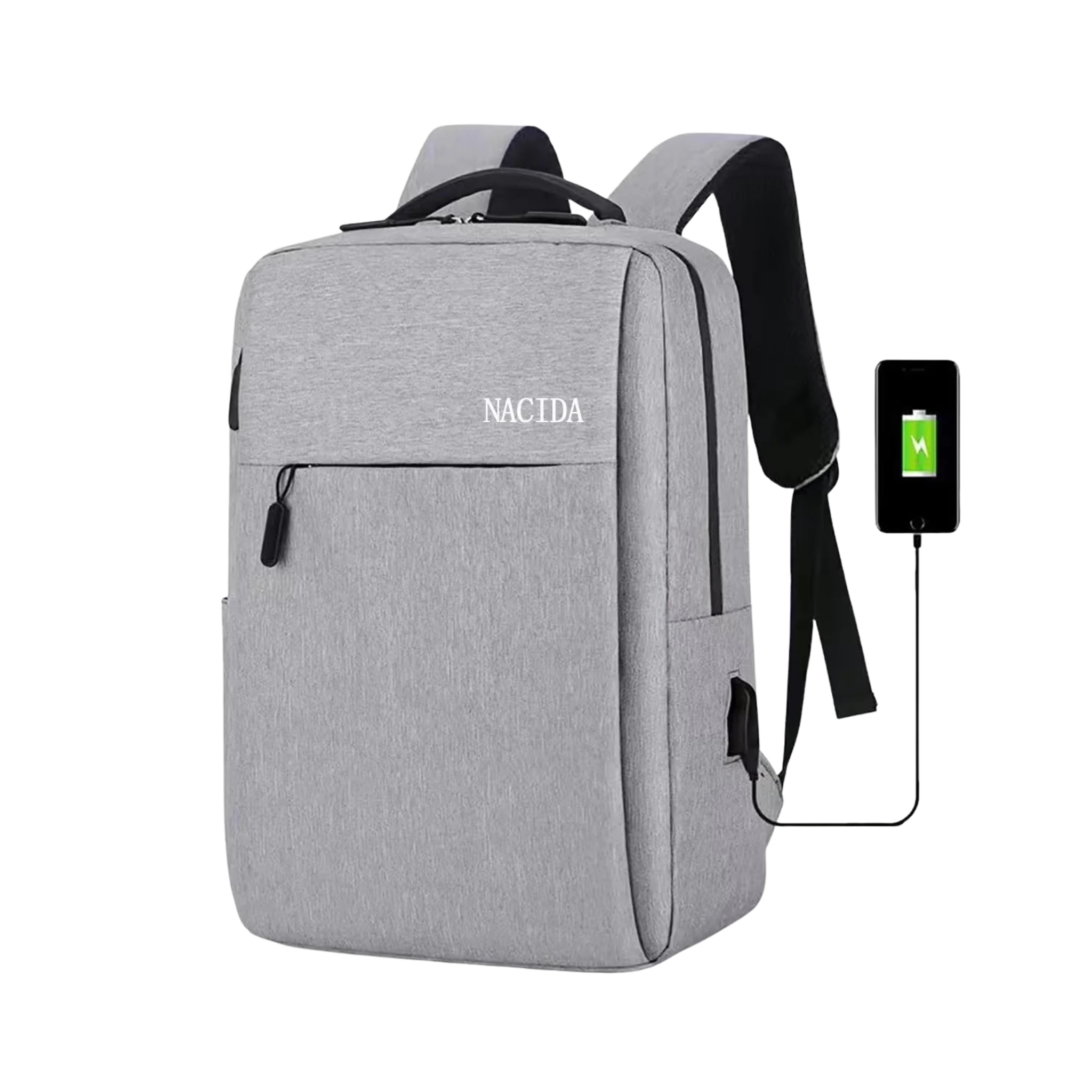 Mens Womens Laptop Backpack 15.6 Inch Travel Backpack Waterproof Computer Backpack Business College Backpack Bookbag, Gray