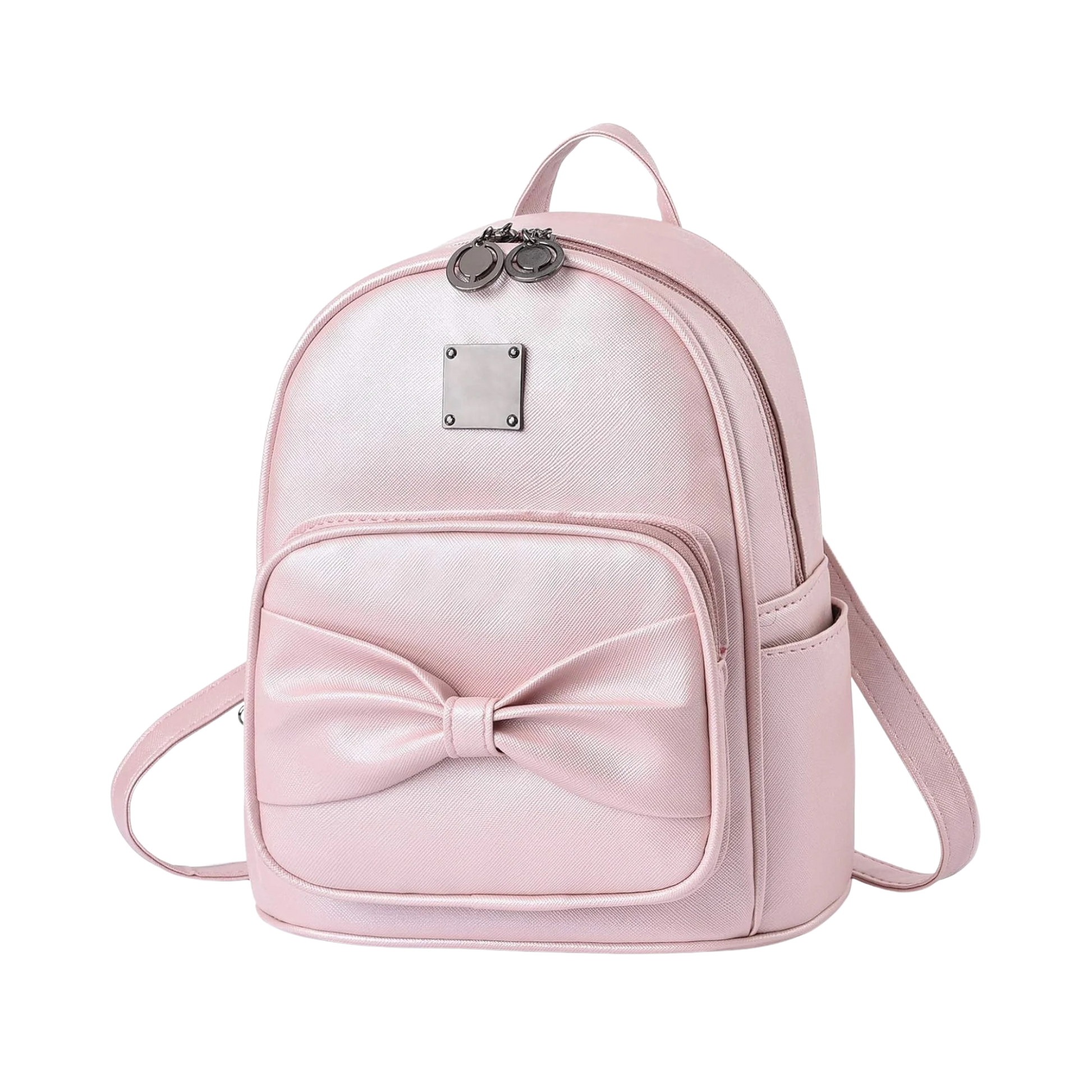 Mini Backpack Purse for Women Teenage Girls Bowknot Fashion Backpack Cute Leather Backpack Gold Pink