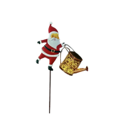 New Santa Claus Lantern Solar Luminous Water Bottle Hollow Outdoor Courtyard Decoration Metal Craft