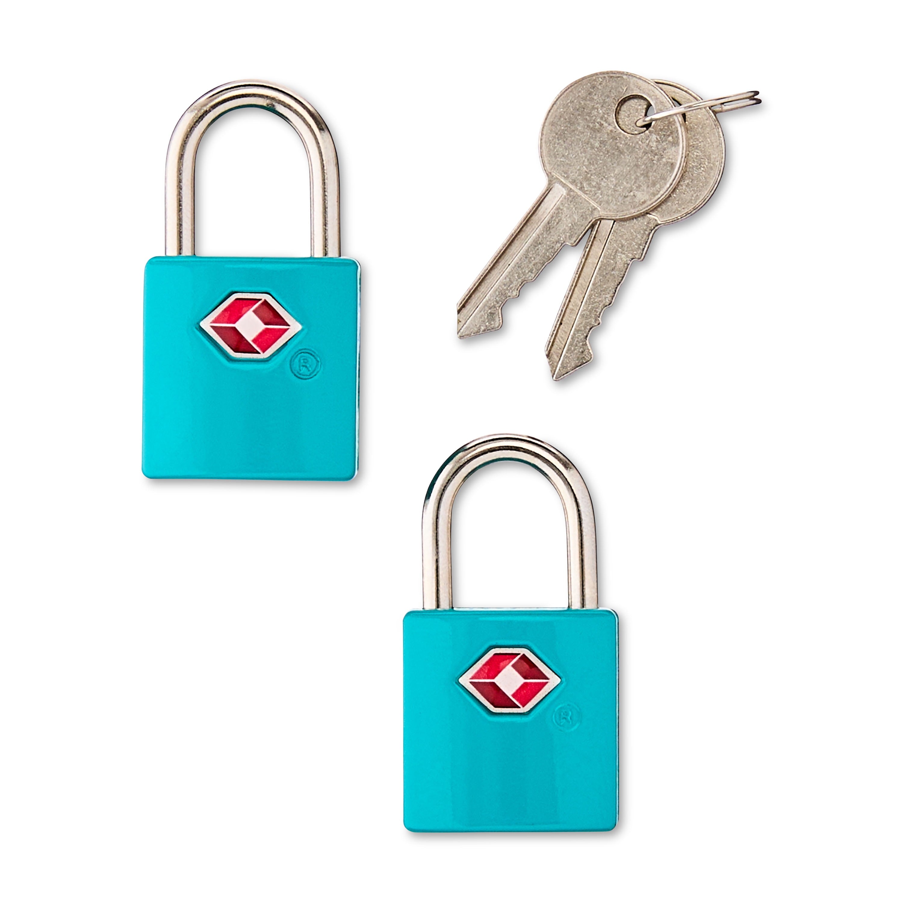 Protégé Key Luggage Lock Set of 2 in Blue Atoll