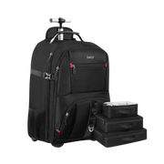 Rolling Backpack, Travel Backpack with Wheels, Carry on Backpack with 3 Packi...