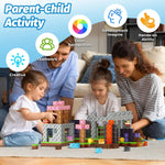 Magnetic Building Blocks Mine World Magnet Cube Set STEM Montessori Sensory Toy for Kids Boys Girls Ages 3+ DIY Model Children