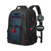 Travel Backpack for Men 17Inch Large Work Backpack for Men Large Capacity Lockable Mochilas Para Hombres Waterproof Computer Backpack for Work Business Travel College (17 Inch，Dark-Blue)