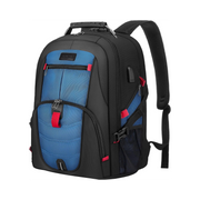 Travel Laptop Backpack Waterproof anti Theft Backpack with Lock and USB Charging Port Large 17-17.3 Inch Computer Business Backpack for Men Women Blue