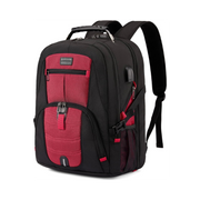 Travel Laptop Backpack Waterproof anti Theft Backpack with Lock and USB Charging Port Large 17-17.3 Inch Computer Business Backpack for Women Men Red