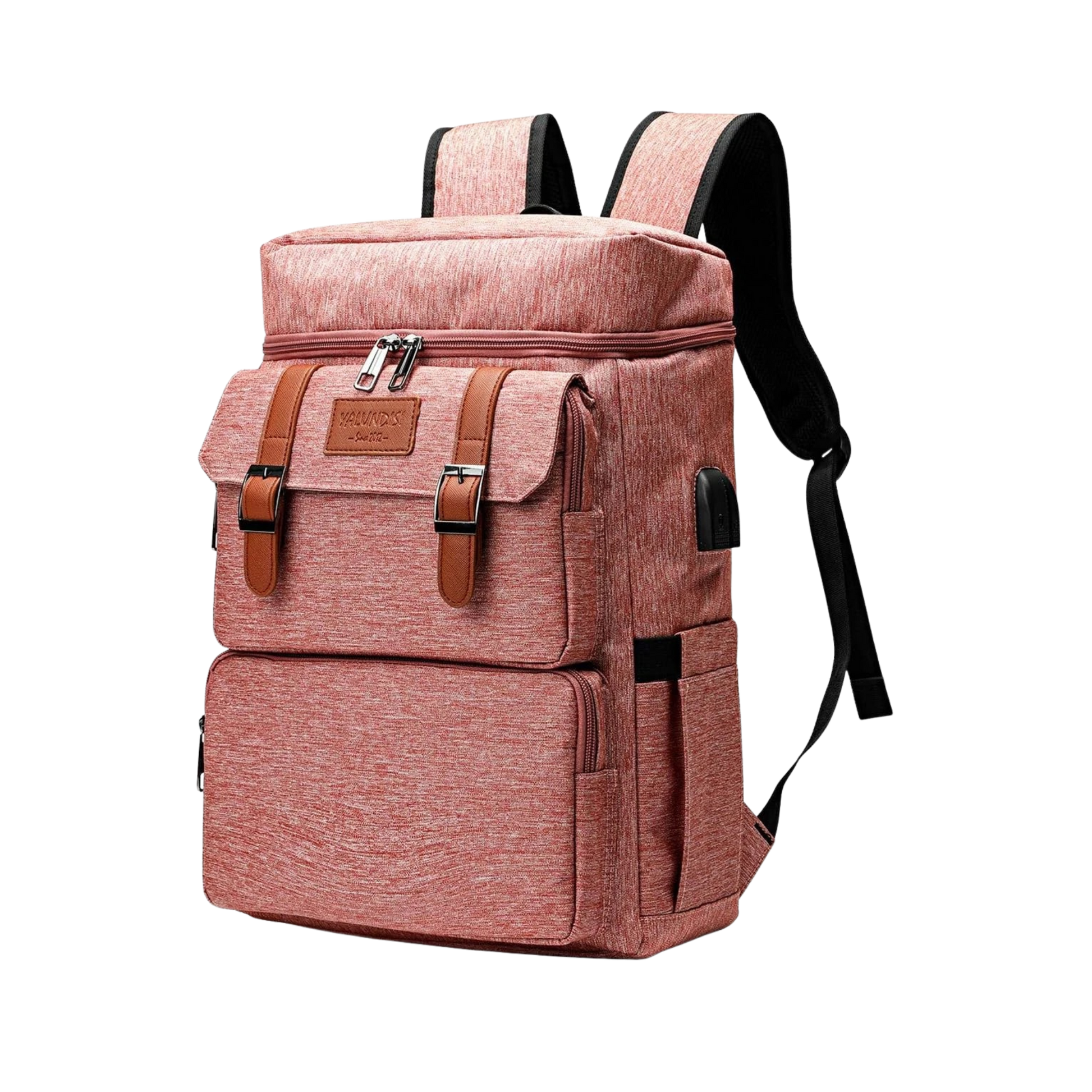 Vintage Backpack for Men Women Laptop Backpack Bookbags College Backpack Pink 16 Inch