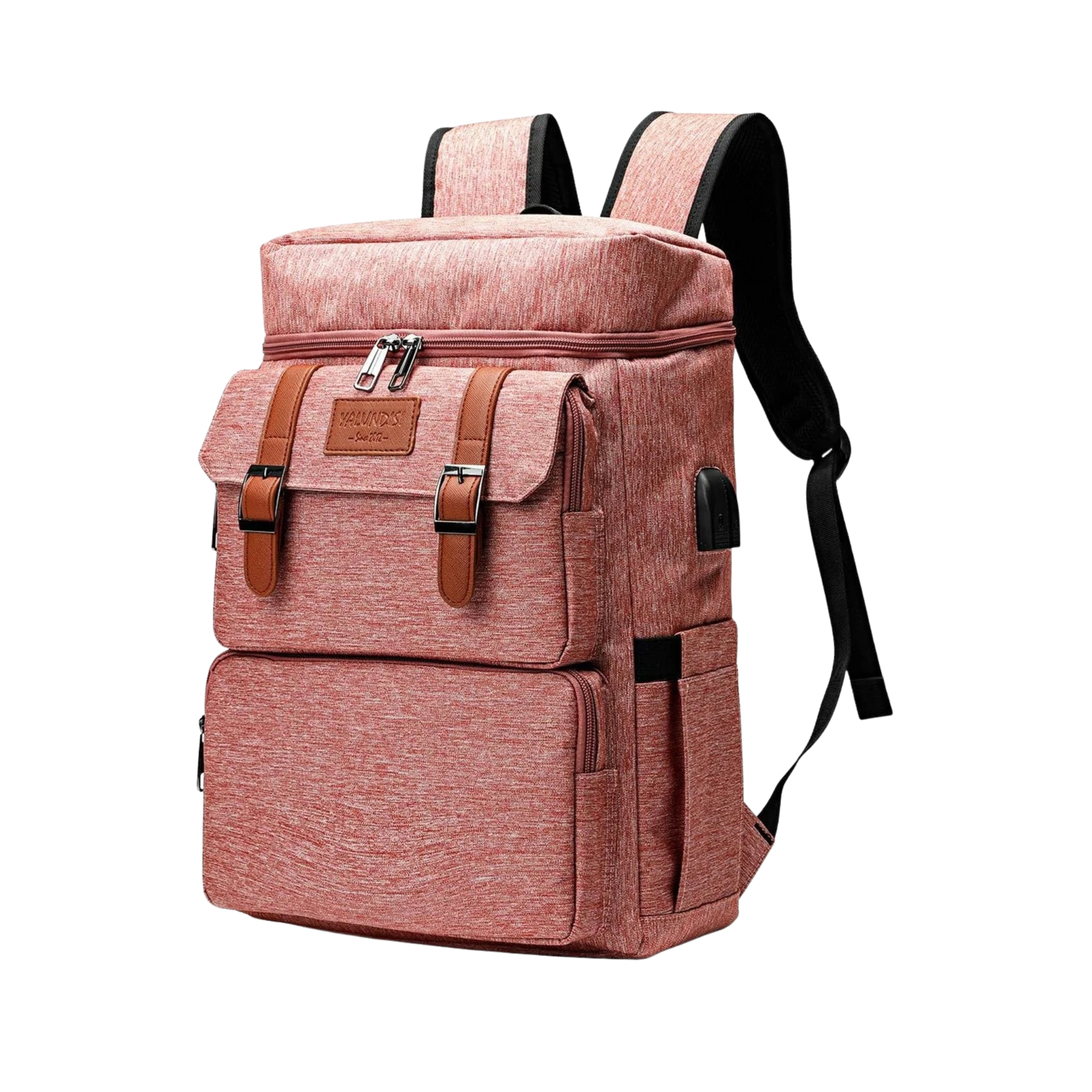Vintage Backpack for Men Women Laptop Backpack Bookbags College Backpack Pink 16 Inch