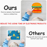 Fidget Toys Pop , Bubble Popping Sensory Fidget Toy for Adults and Children, Push Pop on It Stress Toy for Autism, Sensory Popper Educational Game Toy for Kids（Hamburger & Fries Shapes ）