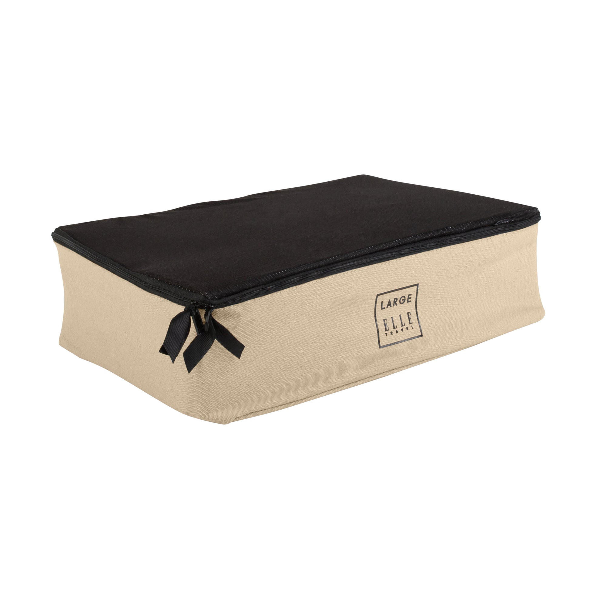 Paris Travel 2 Pack Large Canvas Rectangle Packing Cubes in Ivory