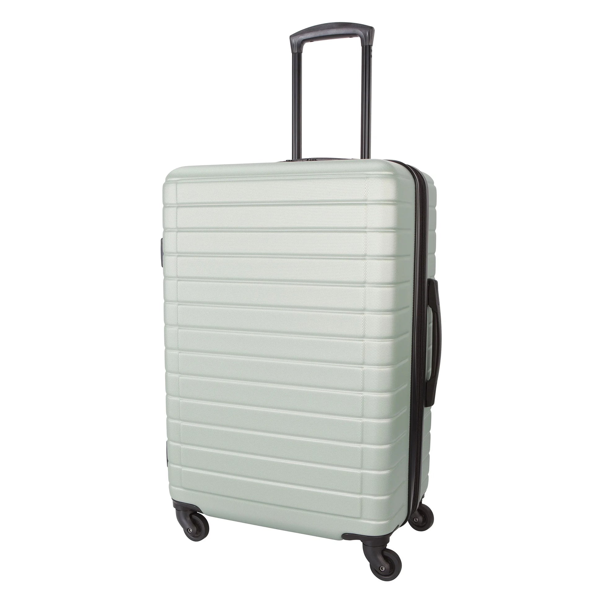 Protégé Vacationer 24-Inch Checked Expandable Hardside Luggage with 360-Spinner Wheels and Divider Pockets, Pastel Green