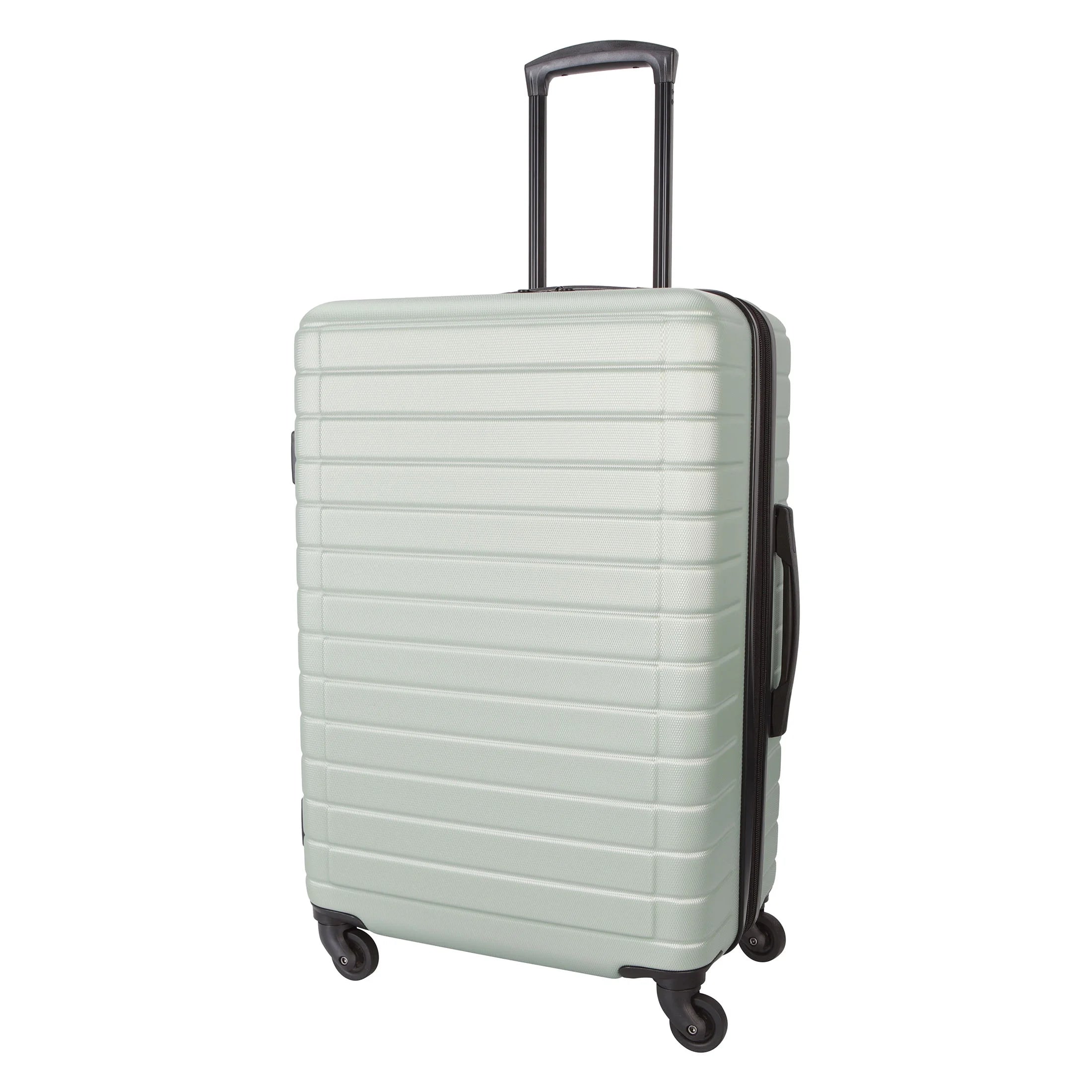 Protégé Vacationer 24-Inch Checked Expandable Hardside Luggage with 360-Spinner Wheels and Divider Pockets, Pastel Green