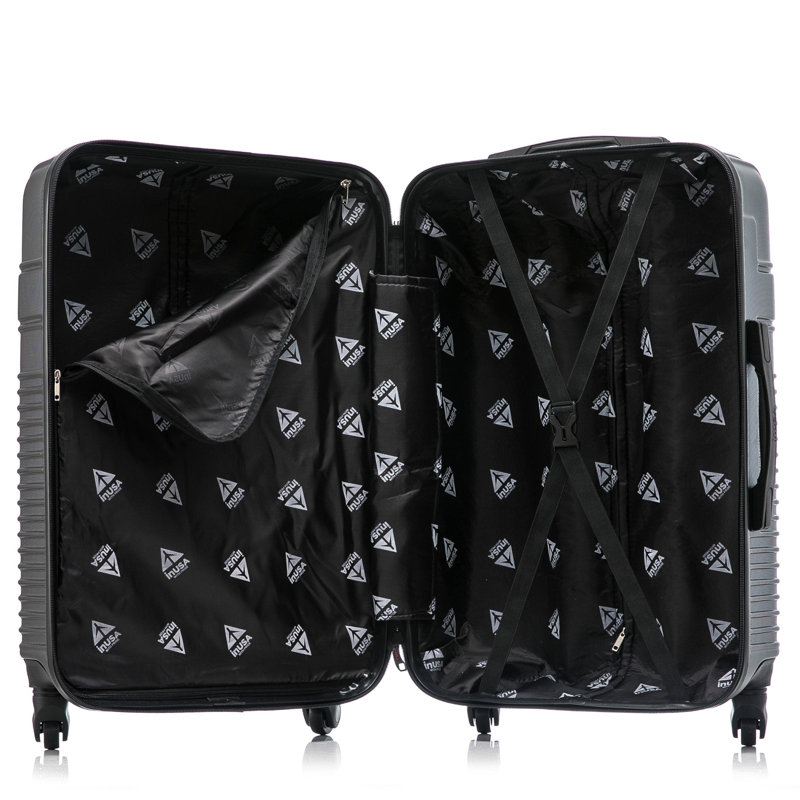 Resilience 24" Hardside Lightweight Luggage with Spinner Wheels, Handle, and Trolley, Charcoal