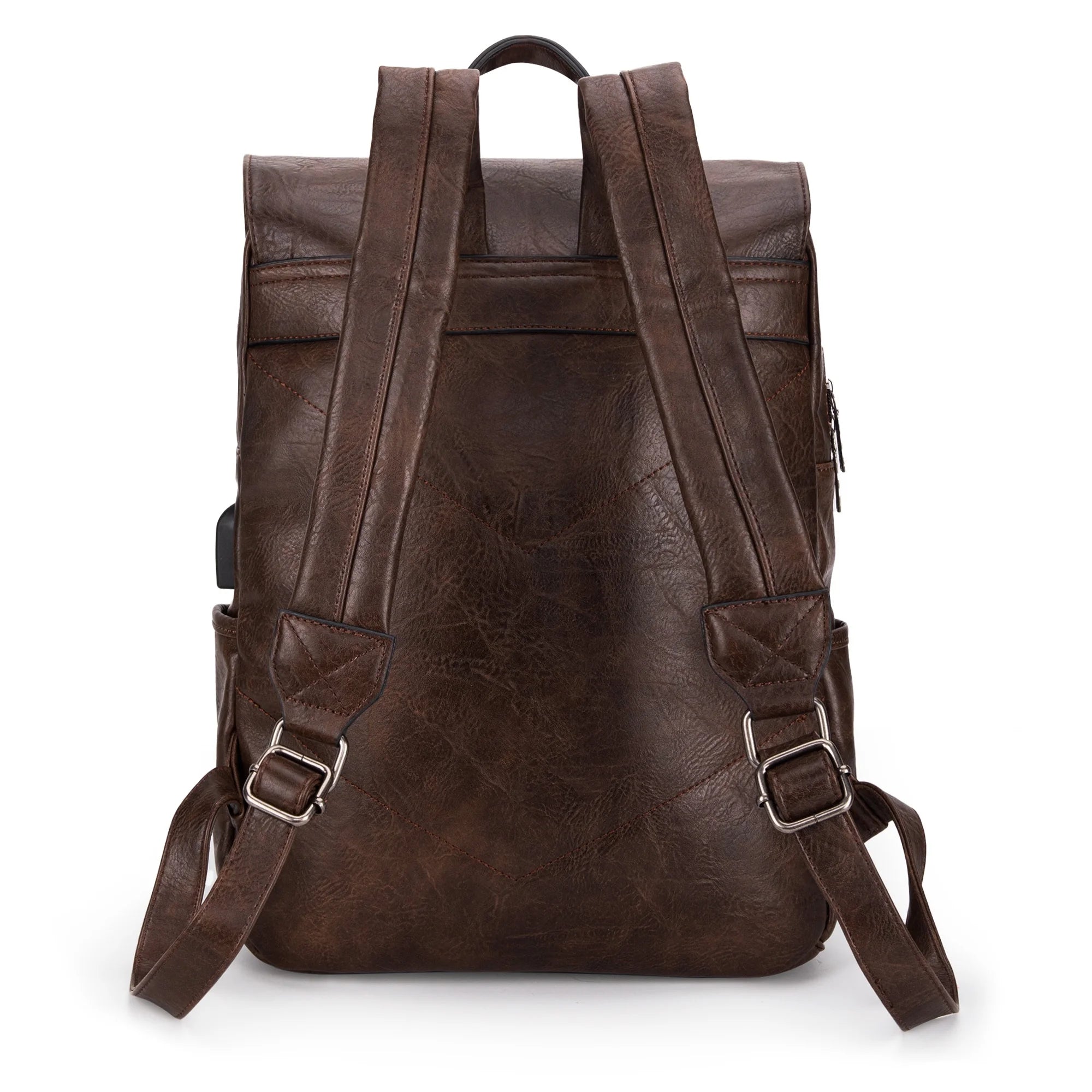 Wrangler Leather Backpack Purse for Women Laptop Backpack Fashion Pink Backpack, Coffee