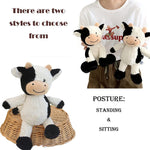 11.8" Cow Stuffed Animals Soft Cuddly Cow Plush Stuffed Animal Toy for Kids