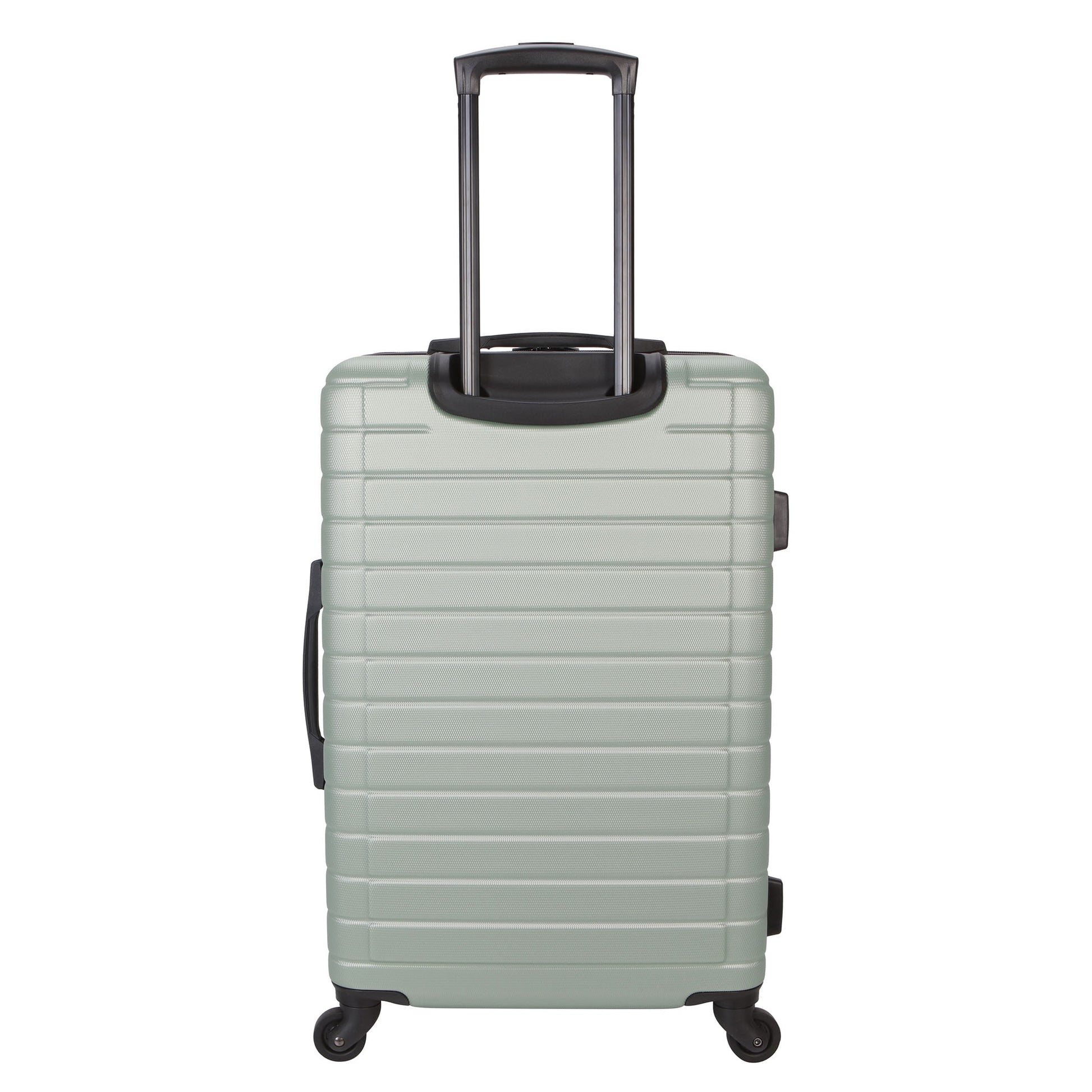 Protégé Vacationer 24-Inch Checked Expandable Hardside Luggage with 360-Spinner Wheels and Divider Pockets, Pastel Green