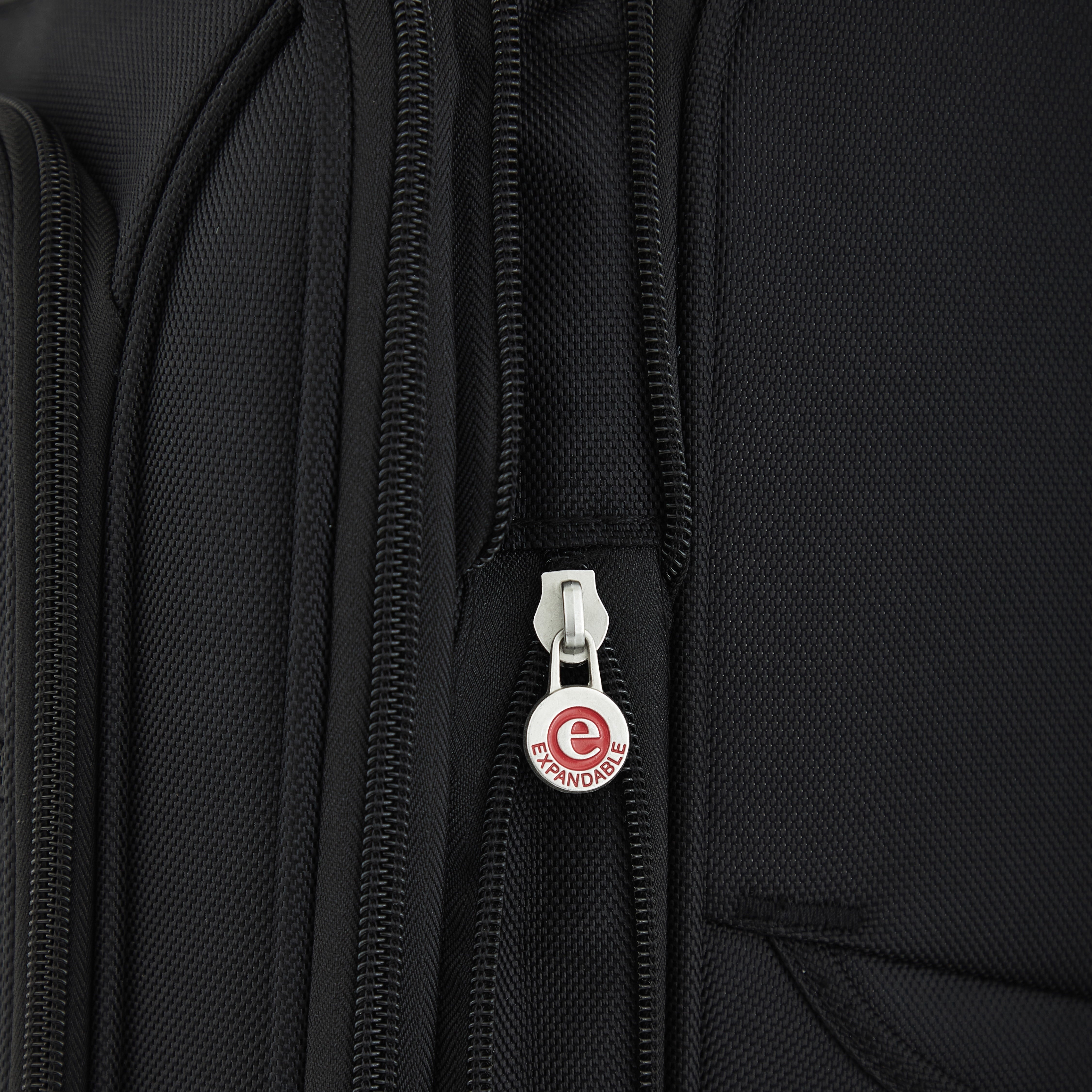 Arendale 20" Soft Side Expandable Rolling Spinner Carry-On Luggage, Black