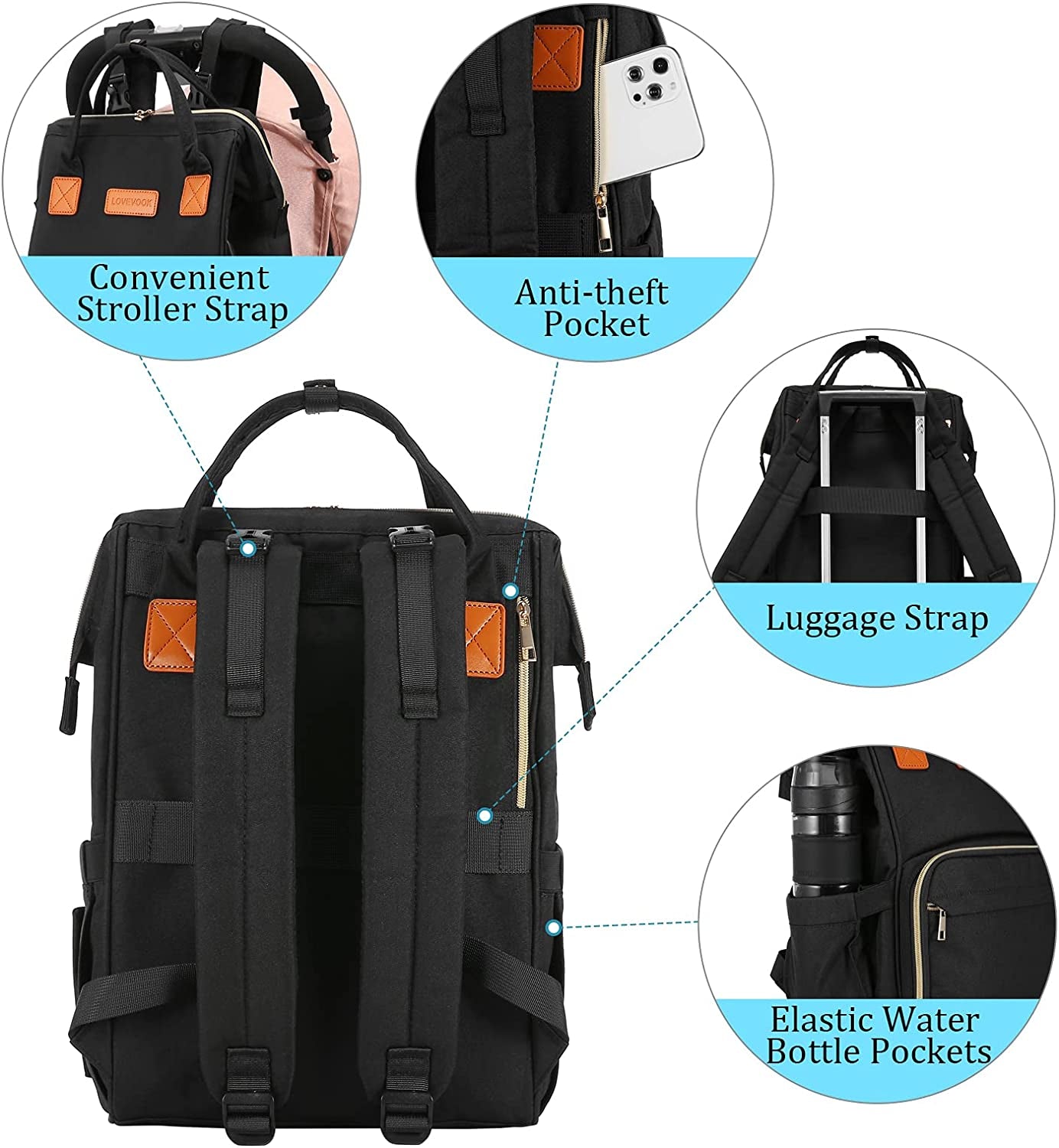 Lunch Backpack, Insulated Cooler Backpack Laptop Backpack Lunch Box Bag Travel Backpack for Women