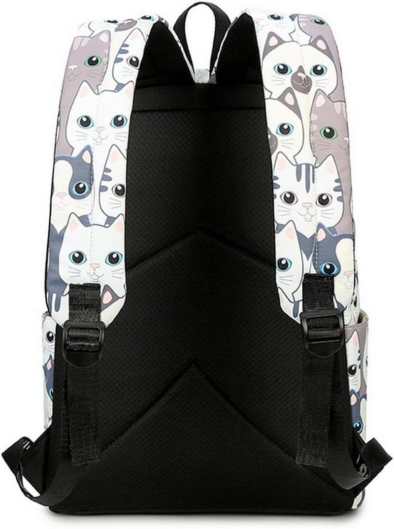 Leisure Backpack for Girls Teenage School Bag Women Backpack Purse Cat