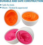 12 PCS Vehicle Car Egg Matching Toy with Holder – STEM Easter Eggs, Educational Shape & Color Puzzle, Plastic Easter Eggs, Easter Basket Stuffers, Easter Gifts for Kids & Toddlers