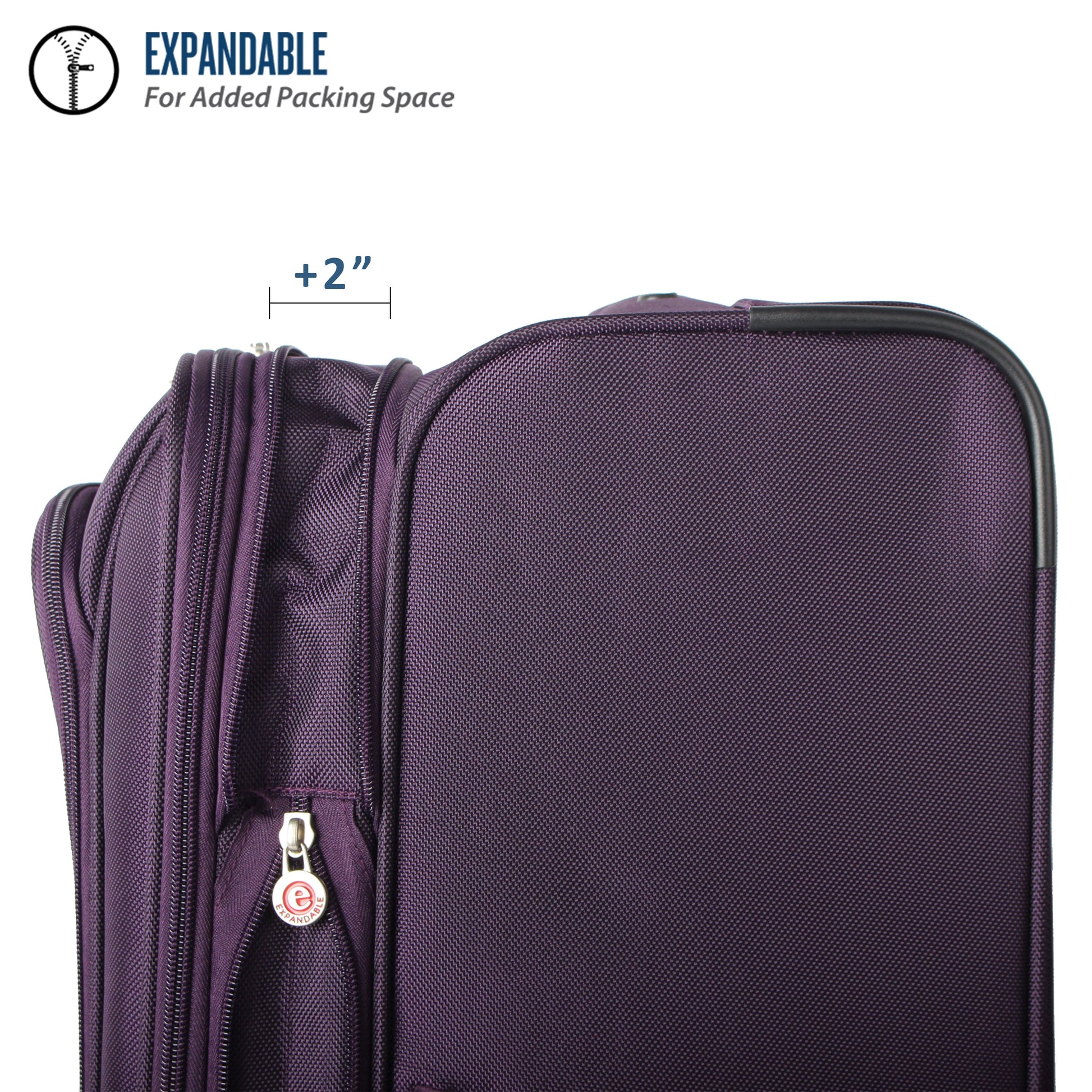 Arendale 20" Softside Expandable Rolling Spinner Carry-On Luggage, Purple