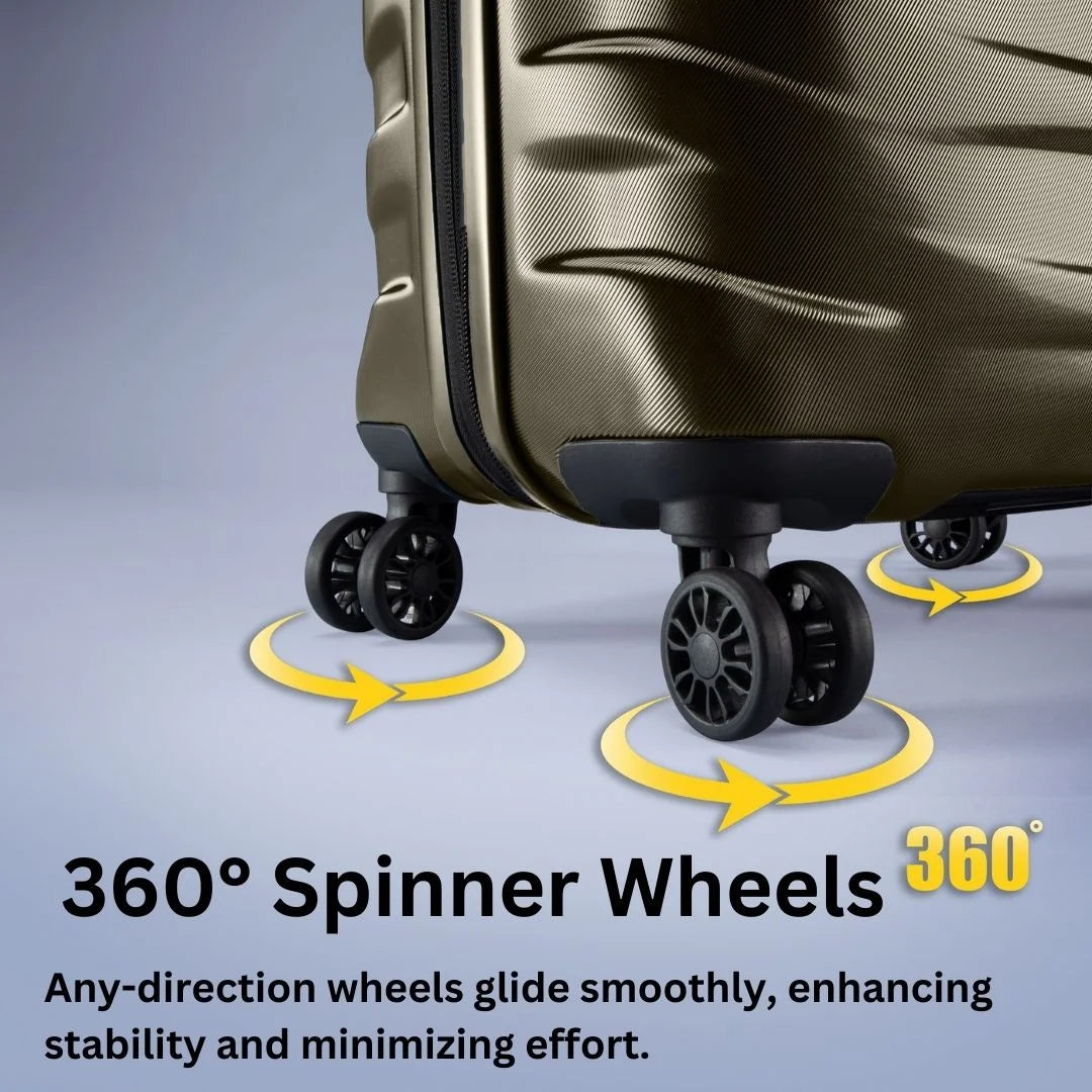 Luggage Camano Hardshell 20" Expandable Carry on Hardside Luggage with Spinner Wheels, Bronze