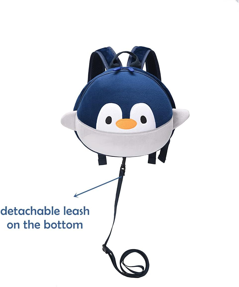 Toddler Backpack Leash for Baby,Child Backpack Harness,Cute Animal Backpack for Kid,Small Backpack Preschooler Leash(Penguin)