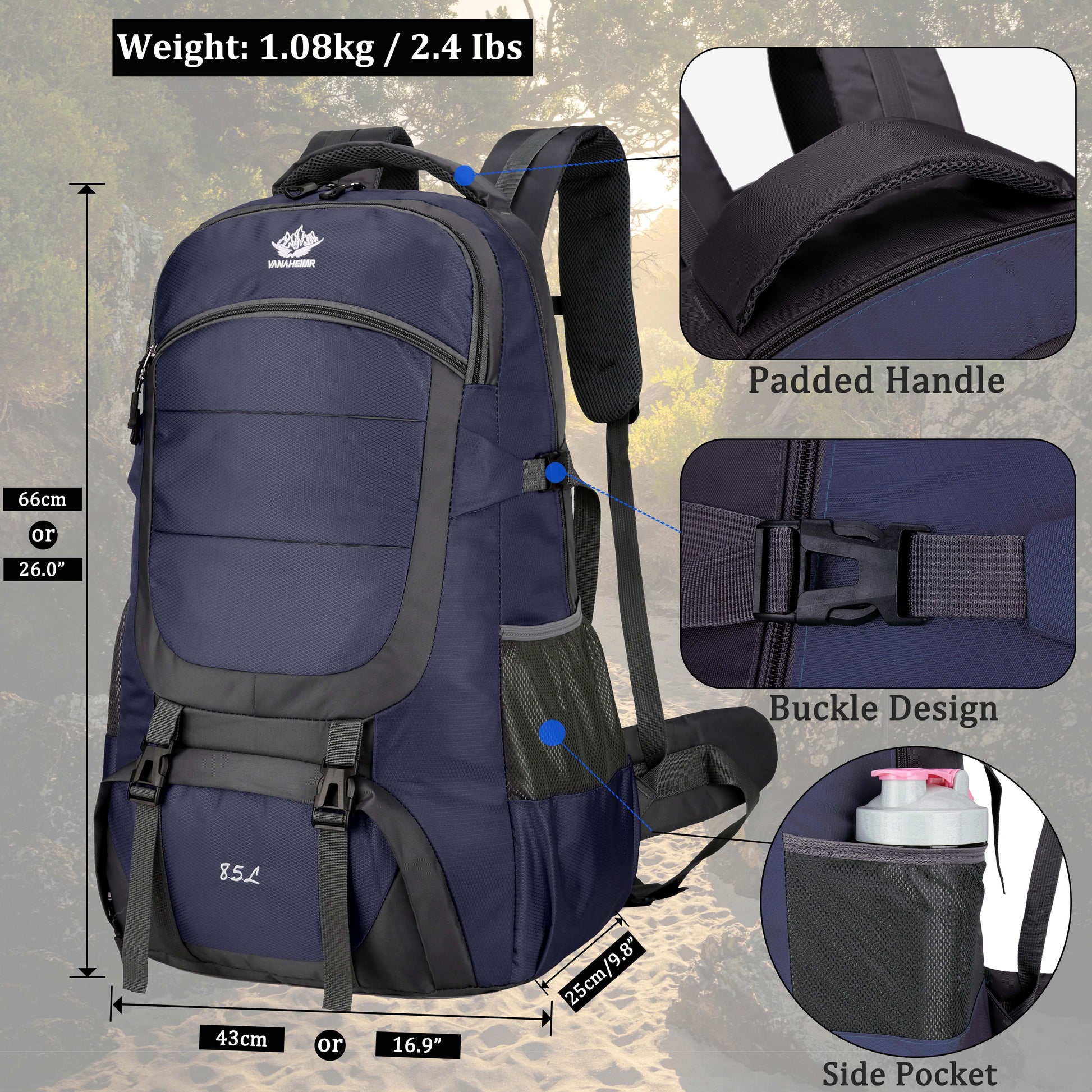 85L Hiking Camping Backpack,Hunting Climbing Backpack for Outdoor,Backpack Water Resistant,Tactical Backpack for Men Women