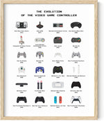 Gamer Wall Decor - Boys Bedroom Posters, Teen Boys Video Game Room Decor, Gaming Poster (Beige Frame, 16X20)