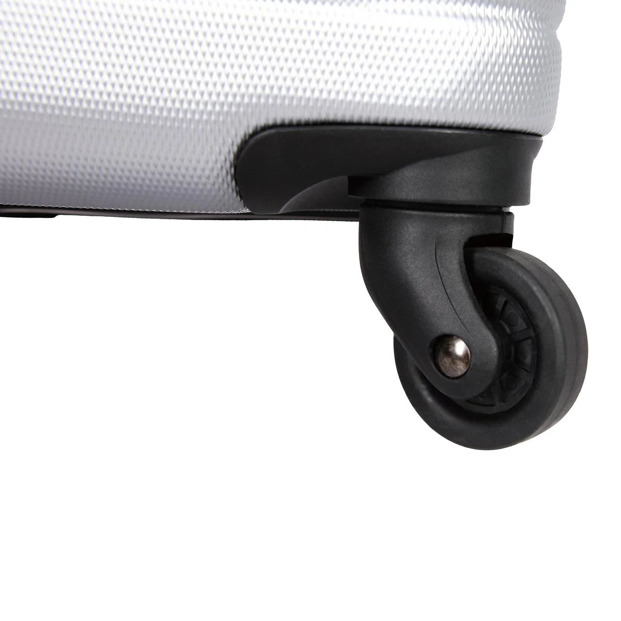 Vacationer 24-Inch Checked Expandable Hardside Luggage with 360-Spinner Wheels and Divider Pockets, Silver