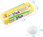 12 PCS Vehicle Car Egg Matching Toy with Holder – STEM Easter Eggs, Educational Shape & Color Puzzle, Plastic Easter Eggs, Easter Basket Stuffers, Easter Gifts for Kids & Toddlers