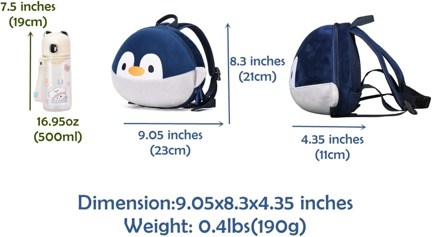 Toddler Backpack Leash for Baby,Child Backpack Harness,Cute Animal Backpack for Kid,Small Backpack Preschooler Leash(Penguin)