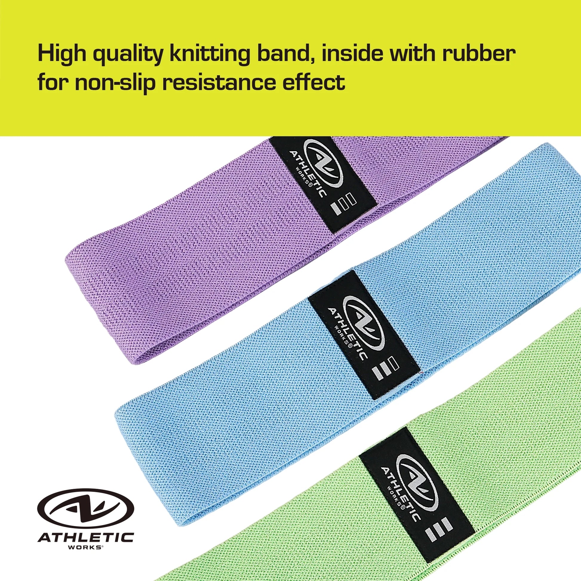 Fabric Exercise Bands 3 Different Resistance Levels with Carry Bag Non-Slip and Elevate Your Fitness Routine