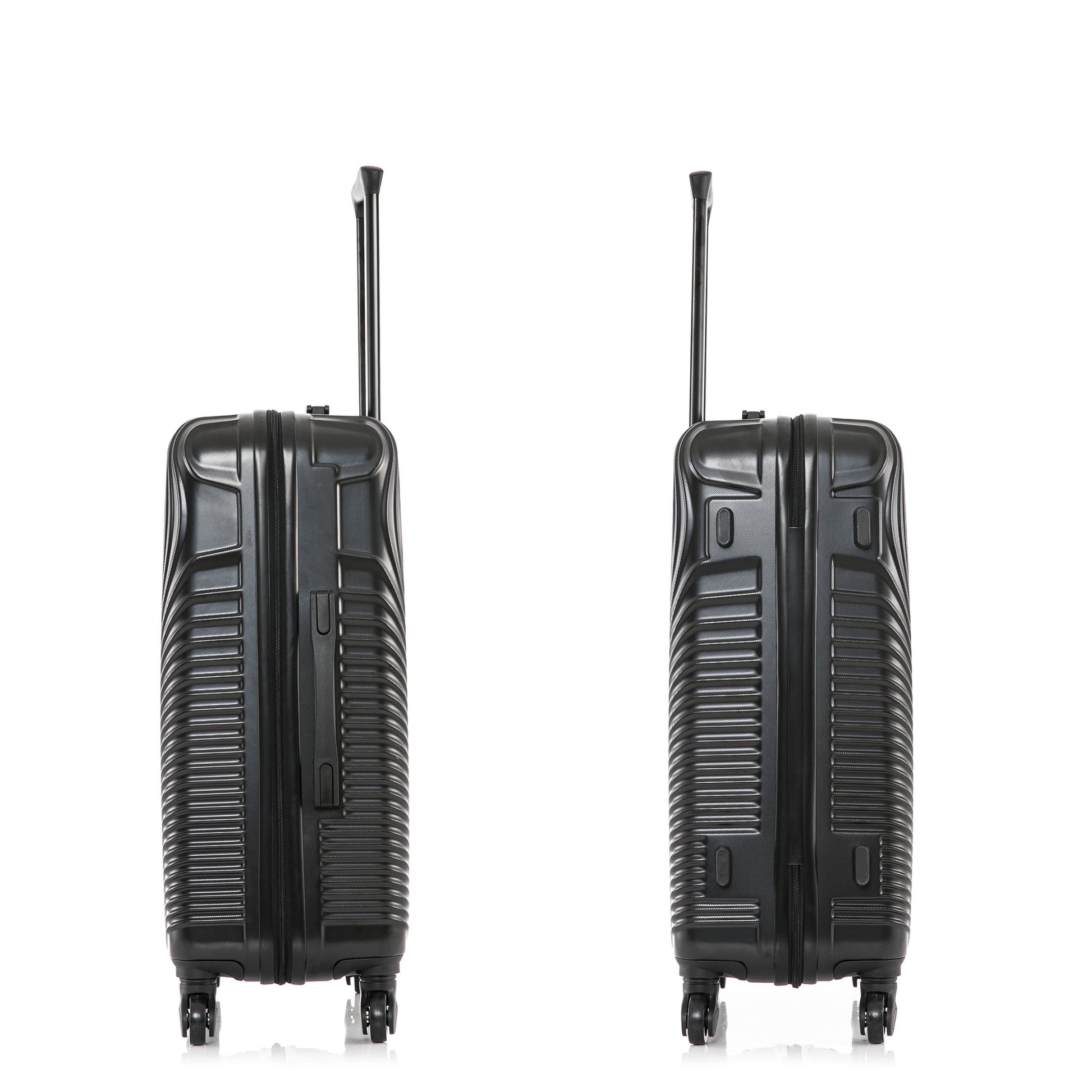Inception 24" Hardside Lightweight Luggage with Spinner Wheels, Handle and Trolley, Black