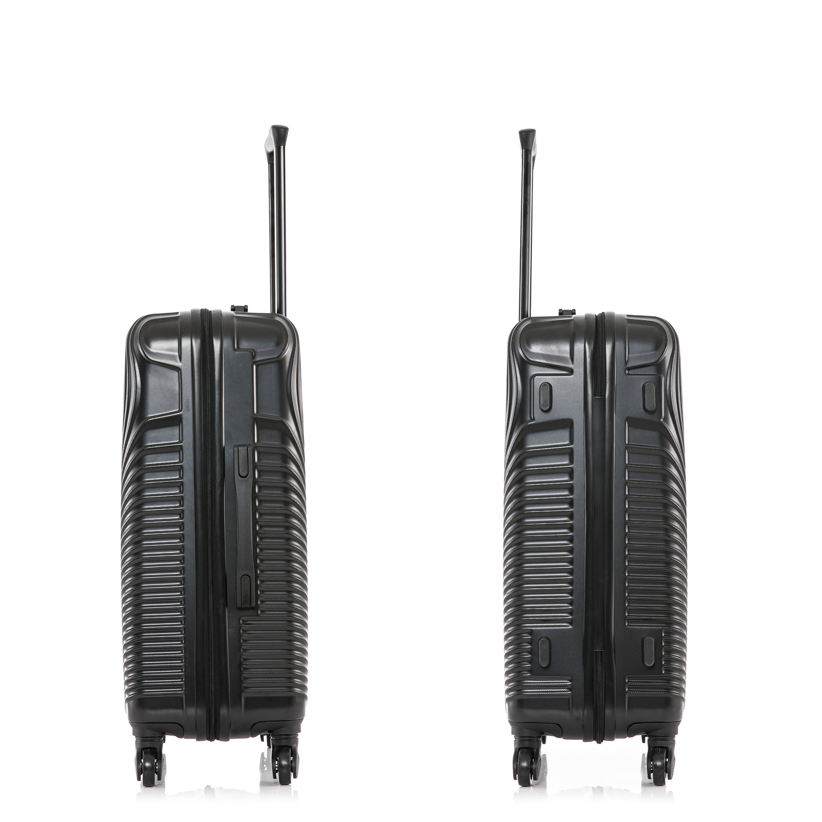 Inception 24" Hardside Lightweight Luggage with Spinner Wheels, Handle and Trolley, Black