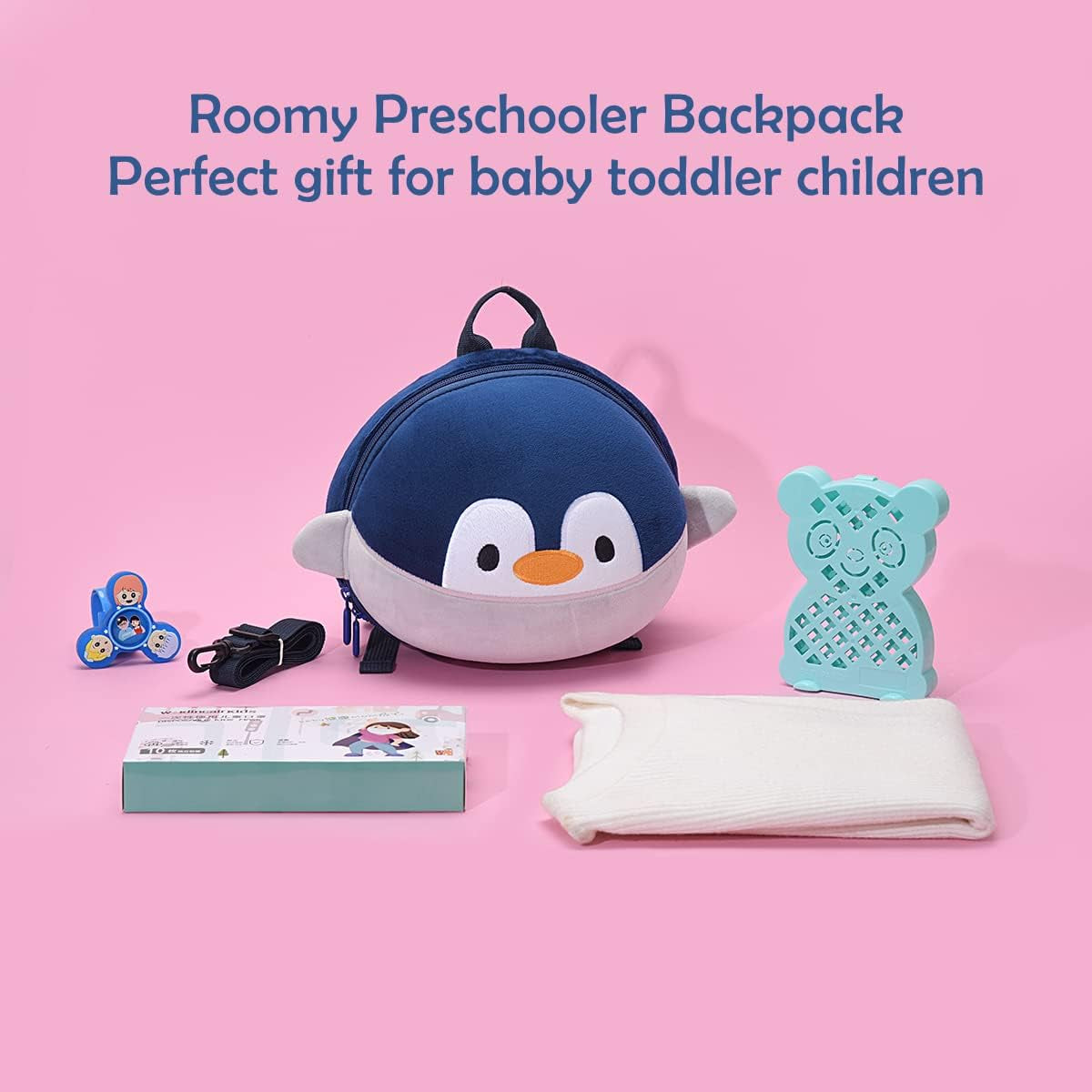 Toddler Backpack Leash for Baby,Child Backpack Harness,Cute Animal Backpack for Kid,Small Backpack Preschooler Leash(Penguin)