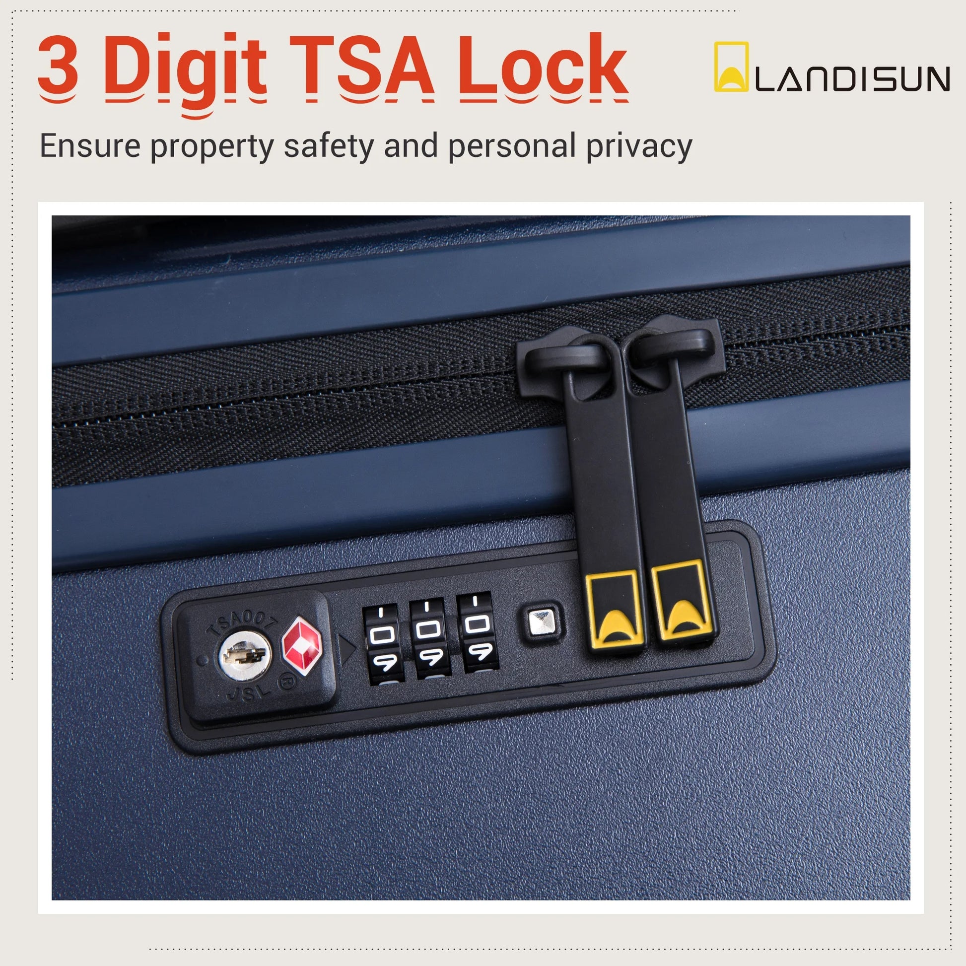 Carry on Luggage 4 Piece Luggage Set with TSA Lock Spinner Wheels, 20 Inch Carry on Luggage with 3 Packing Cubes, Blue